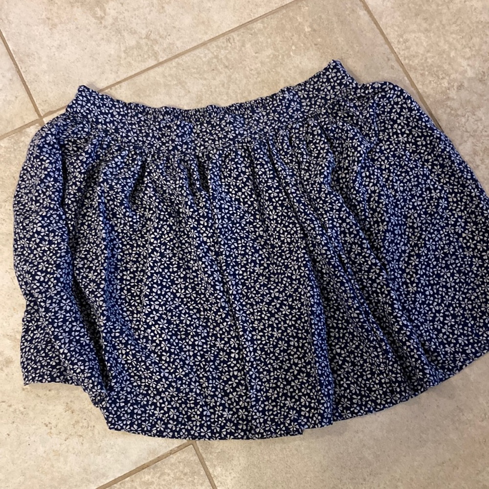 Floral Mini A-Line Ruffle Skirt